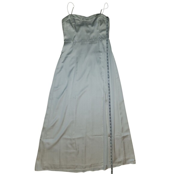 Abercrombie & Fitch Maxi Slip Dress Womens M Ivory Destination Wedding High Slit - Picture 8 of 9